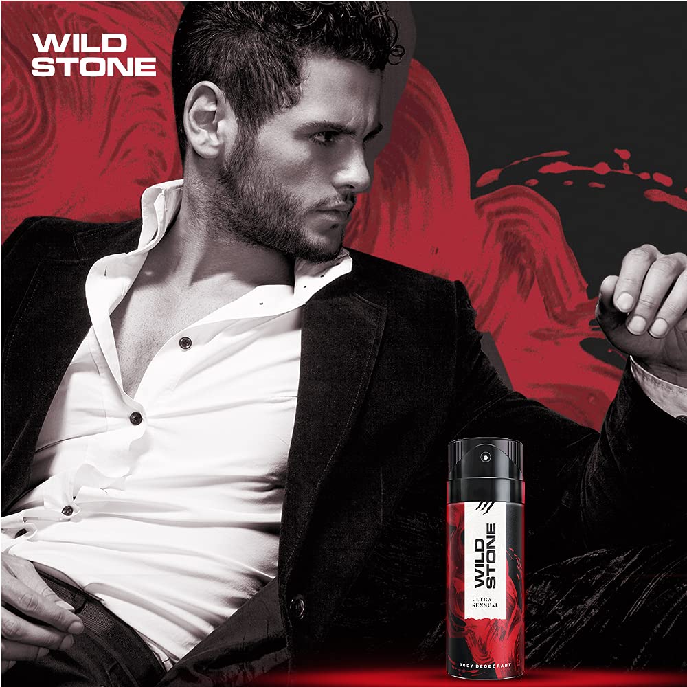 Wild Stone Ultra Sensual Long Lasting Masculine Deodorants, Body Spray for Men (225 ml)