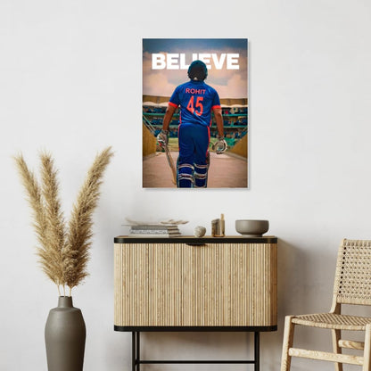 Cricketer Rohit Sharma Poster Cricket Players Motivational Poster, Players Photo posters For wall decor, room decoration home bedroom living room Paintings Hostel al For Cricket Fans