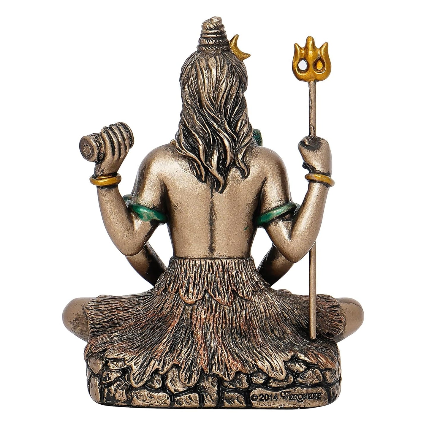 Shiv Trishul with Damru Idol | Mahadev Trishul Showpiece with Om Symbol for Car Dashboard, Home Temple & Office Decor | Lord Shiva Statue Gift Item
