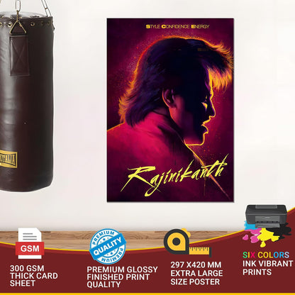Rajinikanth Wall Posters | Rajini Thalapathy Wall Sticker | Thalapathy Rajini Kollywood Movie Posters | Rajinikanth Wall Stickers | Rajini Photo Sticker