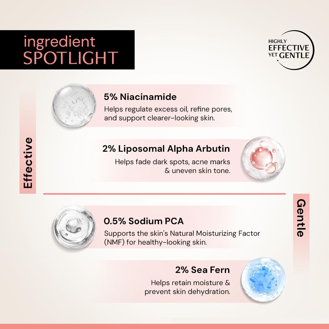 Deconstruct 5% Niacinamide Serum for Oily Skin + 2% Alpha Arbutin | Powered by Liposomal Technology | 30ml