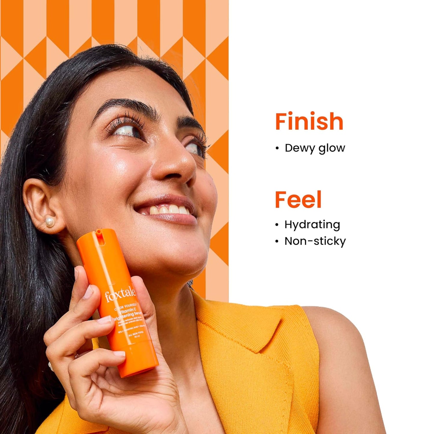 Foxtale 15% Vitamin C Face Serum for Glowing Skin | Purest Vitamin C (L-Ascorbic Acid) with Vitamin E  | All Skin Types | For Men & Women | 30 ml