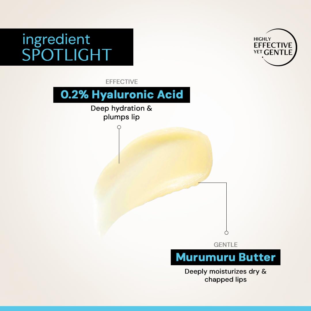 Deconstruct Hyaluronic Acid Lip Balm With 1% Cupuacu Butter | Protects & Nourishes Dry Chapped Lips | Lip Balm For Women & Men | 4gm