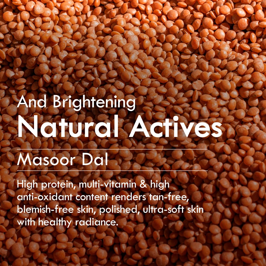 Nat Habit Masoor Dal Face Wash, Fresh Daily Tikta For Men & Women, Skin Brightening, With Masoor & Moth Dal, Suitable For All Skin Types, Chemical & Sulphate Free - 100g