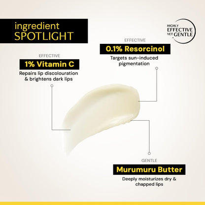 Deconstruct Brightening Lip Balm for Dark Lips | SPF 50 | Vitamin C & Resorcinol | Brightens Dark Lips & Evens Lip Tone | Vitamin E & Murumuru Butter | 4.2g