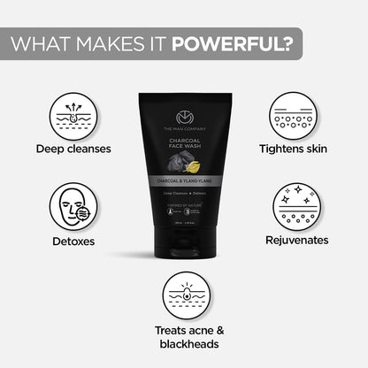 The Man Company Charcoal Face Wash for Men (100ml)