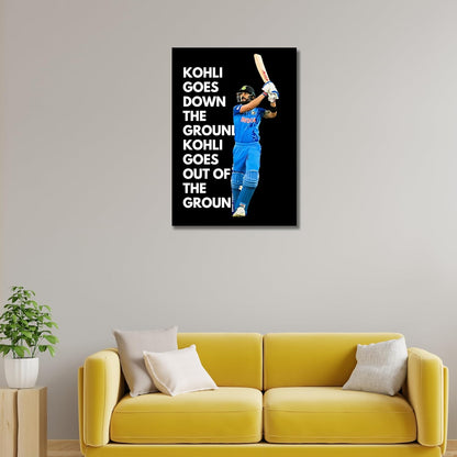 Cricketer Virat Kohli Poster Cricket Players Motivational Poster, Player King Kohli poster For wall decor, room decoration home bedroom living room Paintings Hostel Boys Ideal For Cricket Fans