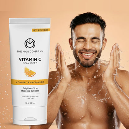 The Man Company Vitamin C Face Wash For Man | Vitamin C & Niacinamide | Suitable For Oily, Dry & Sensitive Skin 100ml
