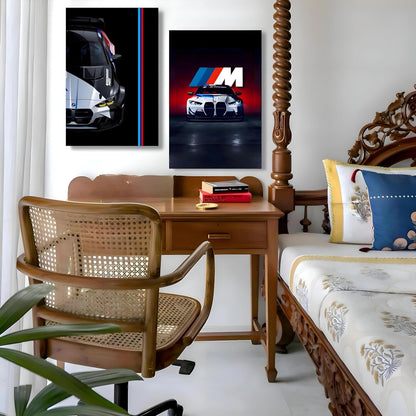 BMW M Motorsport Poster Set | Bold 12x18 Inch Racing Wall Art Prints for Car Lovers | Premium Sports Car Decor for Garage, Office, Boys Room & Auto Enthusiasts