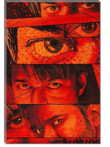 Dream World Decor Thalapathy Vijay LEO Poster | A4 350 GSM Glossy Wall Art | Tamil Actor Superstar Prints | South Indian Movie Room Décor for Fans & Collectors V4
