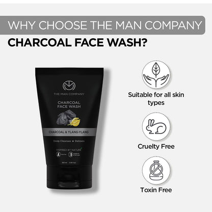 The Man Company Charcoal Face Wash for Men (100ml)