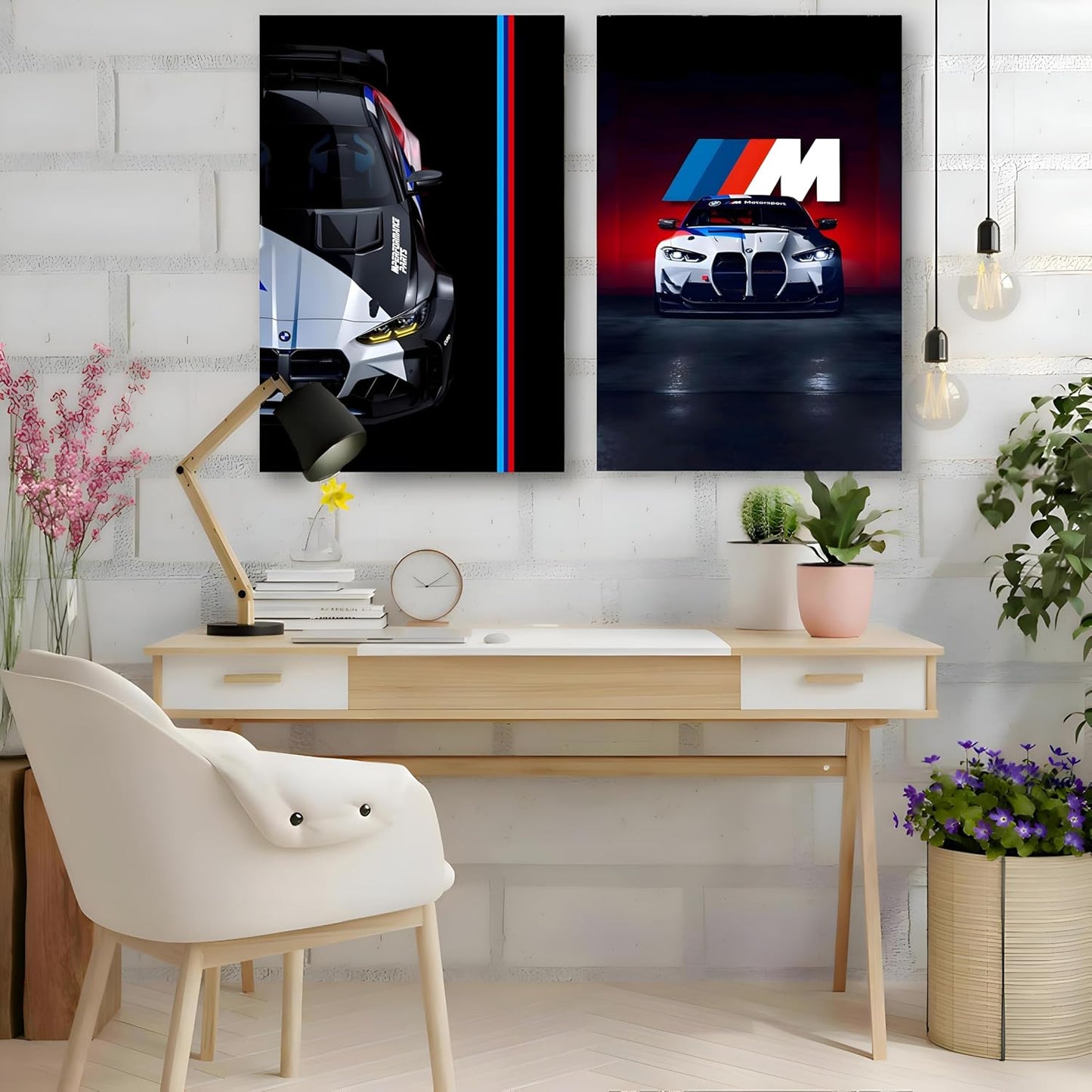 BMW M Motorsport Poster Set | Bold 12x18 Inch Racing Wall Art Prints for Car Lovers | Premium Sports Car Decor for Garage, Office, Boys Room & Auto Enthusiasts