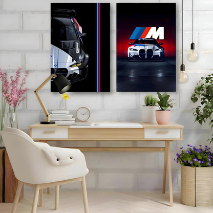 BMW M Motorsport Poster Set | Bold 12x18 Inch Racing Wall Art Prints for Car Lovers | Premium Sports Car Decor for Garage, Office, Boys Room & Auto Enthusiasts