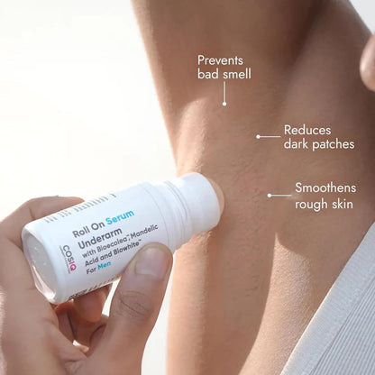 Cos-IQ Brightening Underarm Roll On Serum for Men | With Bioecolea, Mandelic Acid and Bio White | Skin & Exfoliates Underarms | Fresh & fragranced | 40ml