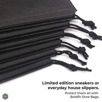Boldfit Shoe Bag for Travel Bag- Pack of 6, Black