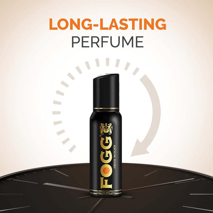 Fogg Fresh Woody Premium No Gas Deodorant for Men, Long-Lasting Perfume Body Spray, 120 ml