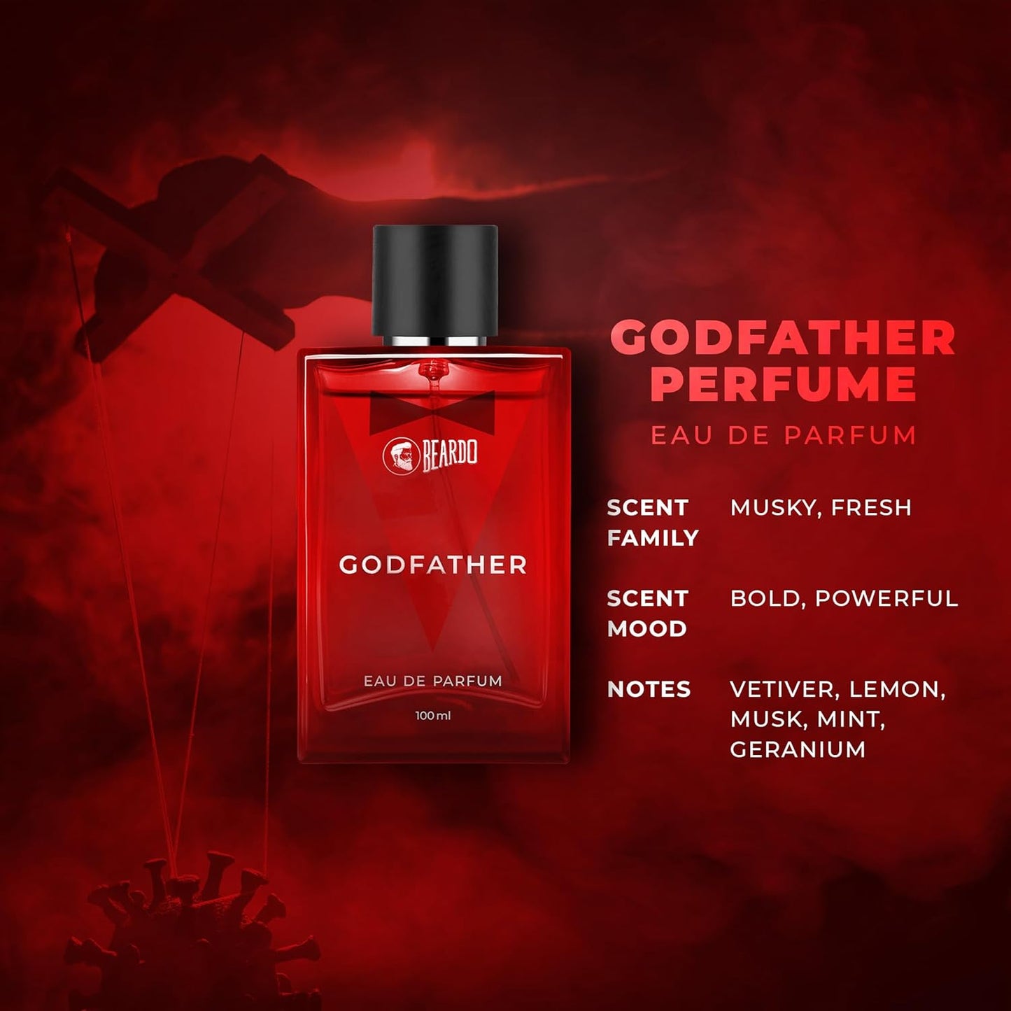 BEARDO Dark Side & Godfather Perfume For Men Spicy Scent Liquid, 100 Ml X 2 | Strong Long Lasting Fragrance | Eau De Parfume | Aromatic, Spicy | Christmas Gift For Men | Gift For Friends