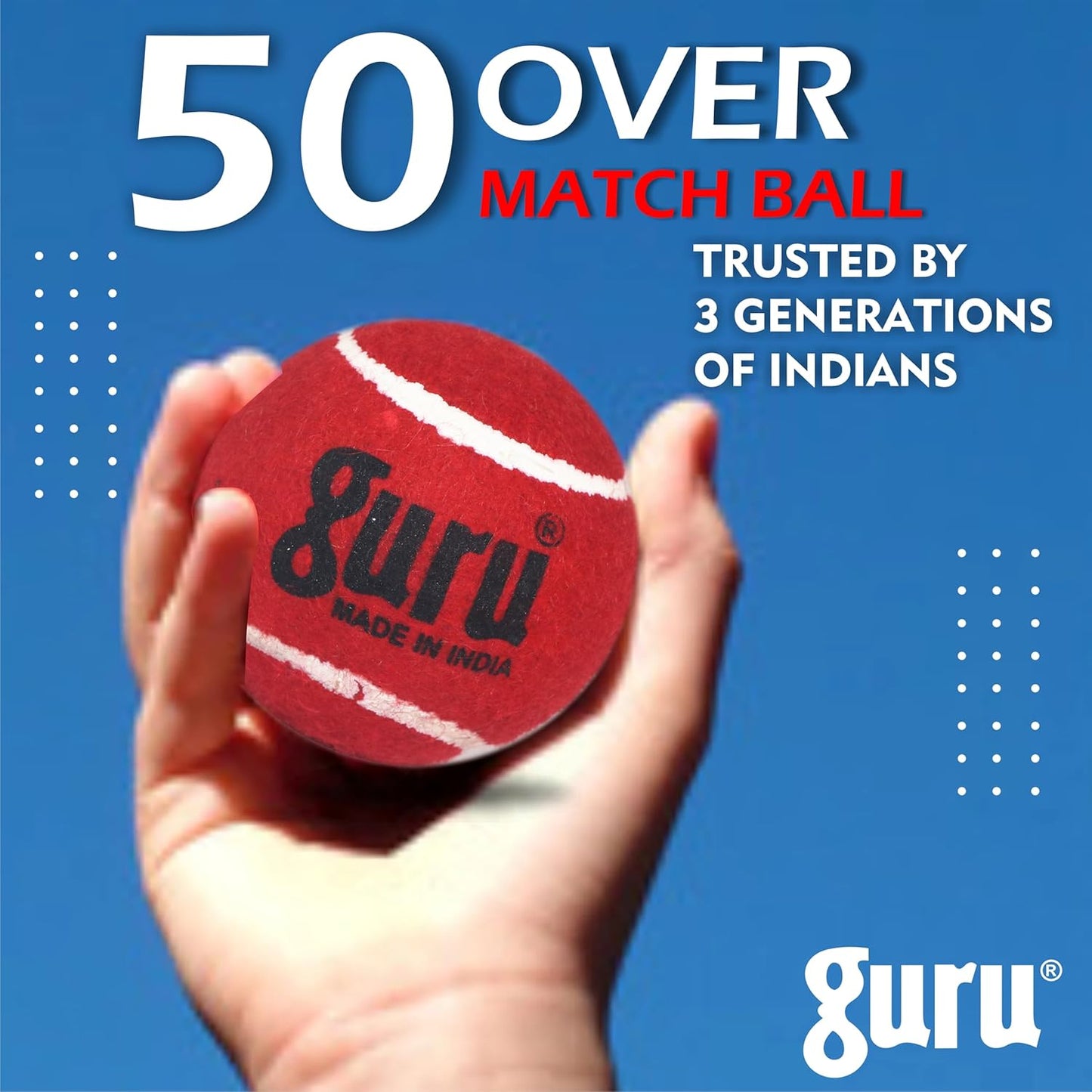 GURU Tennis Cricket Ball, Heavy Weight Cricket Tennis Ball, Cricket Ball