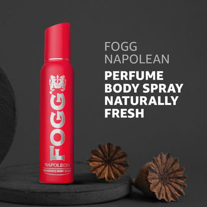 Fogg Napoleon No Gas Deodorant for Men, Long-Lasting Perfume Body Spray, 150 ml