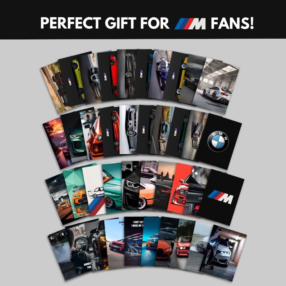 auraposter Paper BMW Car Posters (Set Of 40) Car Posters BMW M2, M3, M4, M5, M6 & M8 | (15 x10 cm) Sportscar Unframed Matt Laminated Poster