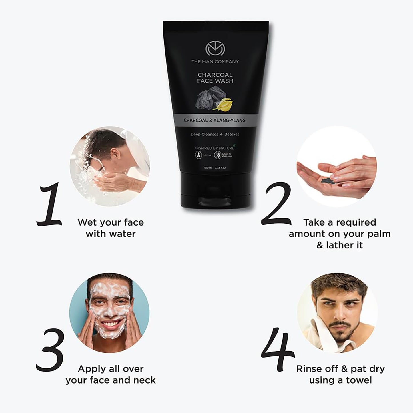 The Man Company Charcoal Face Wash for Men (100ml)