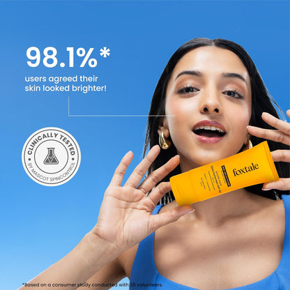 Foxtale Glow Sunscreen SPF 50 PA++++ with Vitamin C & Niacinamide | Pack of 2 | 100 Ml