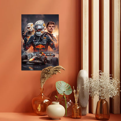 Max Verstappen Posters For Wall | Max Verstappen Sticker | F1 Stickers Max Verstappen | Max Verstappen Wall Poster For Living Room, Bedroom, Home Decoration | Formula 1 Car Sports Poster