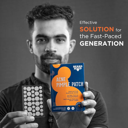 Beardhood Acne Pimple Patch | 72 Patches | Absorbs Pimple Overnight, Reduces Excess Oil, For All Skins