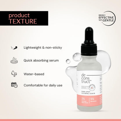Deconstruct 5% Niacinamide Serum for Oily Skin + 2% Alpha Arbutin | Powered by Liposomal Technology | 30ml
