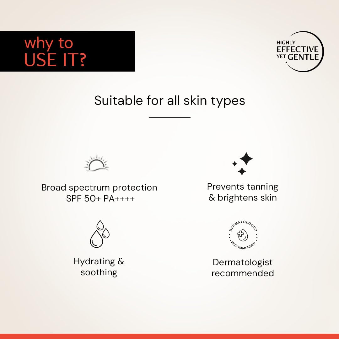 Deconstruct Fluid Brightening Sunscreen SPF 50+ PA++++ |Sunscreen with Niacinamide| For dry, oily,combination, normal skin |For Men & Women 50g