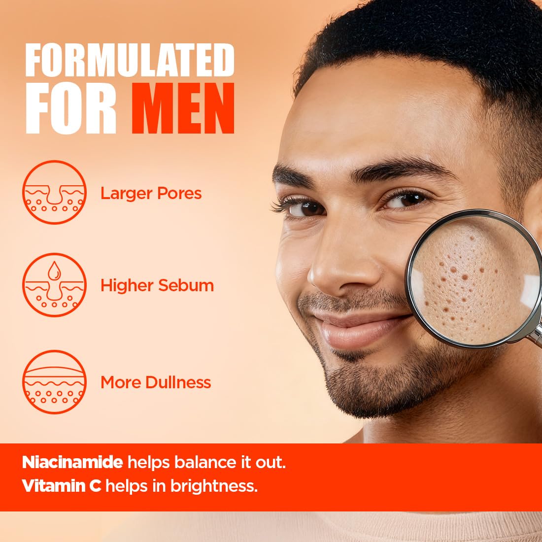 The Man Company Vitamin C Face Wash For Man | Vitamin C & Niacinamide | Suitable For Oily, Dry & Sensitive Skin 100ml