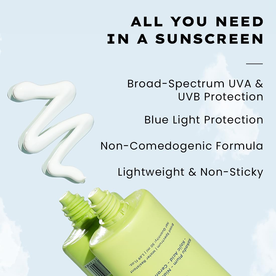 Hyphen All I Need Sunscreen SPF 50 PA++++ | No White Cast | In Vivo Tested | Brightens with Niacinamide, Kojic Acid & Vitamin C Rich Kakadu Plum | Hydrating Lightweight Non-Greasy UVA/UVB Protection | For Oily, Dry & All Skin Types | Women & Men | 50ml