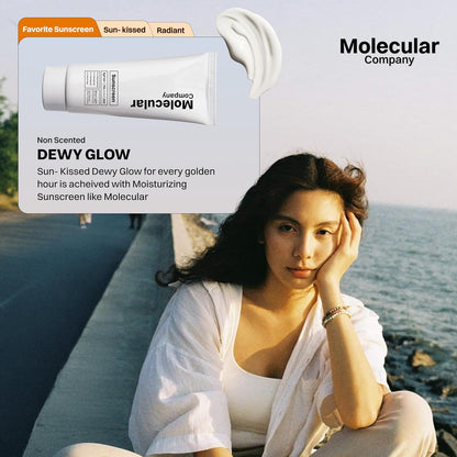 Molecular Company SPF 50+ Pa++++ | 5% Niacinamide | 3% Panthenol ( 2x More Hydrating than Hyaluronic Acid ) | 3% Lecorice 1% Birch Sap l Moisturising Gel Sunscreen ,For Oily, Dry, Sensitive, Combination, Dull, Acne Prone Skin| 50 G