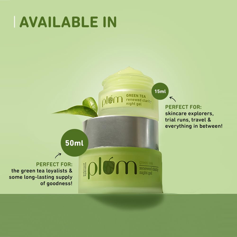 Plum Green Tea Renewed Clarity Night Gel with Glycolic acid | 50ml