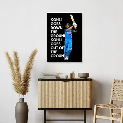 Cricketer Virat Kohli Poster Cricket Players Motivational Poster, Player King Kohli poster For wall decor, room decoration home bedroom living room Paintings Hostel Boys Ideal For Cricket Fans