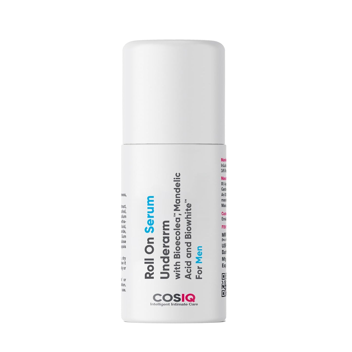Cos-IQ Brightening Underarm Roll On Serum for Men | With Bioecolea, Mandelic Acid and Bio White | Skin & Exfoliates Underarms | Fresh & fragranced | 40ml
