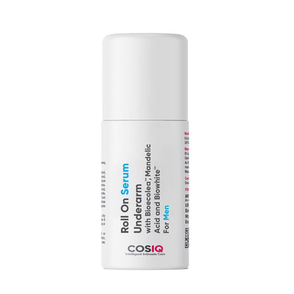 Cos-IQ Brightening Underarm Roll On Serum for Men | With Bioecolea, Mandelic Acid and Bio White | Skin & Exfoliates Underarms | Fresh & fragranced | 40ml