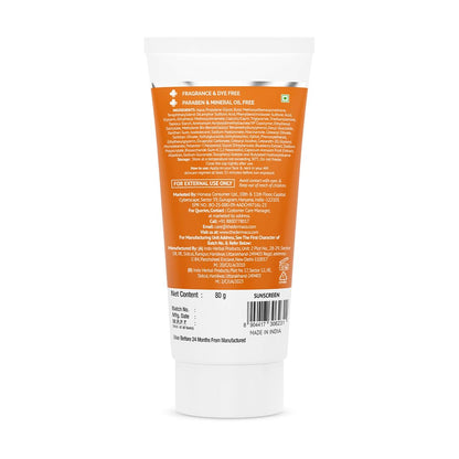 The Derma Co 1% Hyaluronic Sunscreen Aqua Gel SPF 50 PA++++ | Hydrating, Lightweight & Non-Greasy | No White Cast | Broad Spectrum & Blue Light Protection | 80 g