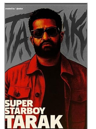 Dream World Decor Jr NTR Poster | A4 350 GSM Glossy Telugu Actor Wall Art | NTR Stylish and Mass Look Prints | Home, Studio & Theater Room Décor V8