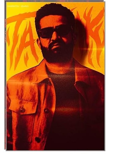 Dream World Decor Jr NTR Poster | A4 350 GSM Glossy Telugu Actor Wall Art | NTR Stylish and Mass Look Prints | Home, Studio & Theater Room Décor V10