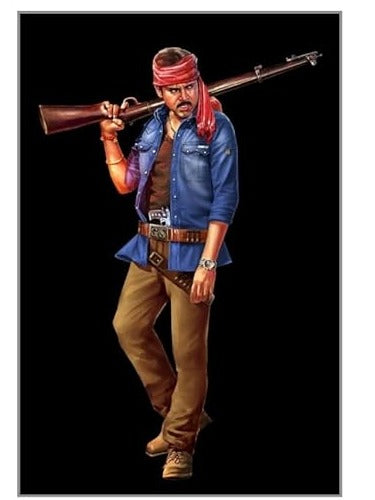 Dream World Decor Pawan Kalyan Power Star Poster | A4 350 GSM Glossy Wall Art | Telugu Cinema Superstar Collection | Fan Room, Office & Home Décor | V11