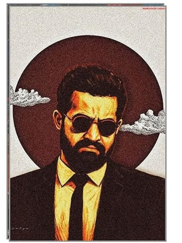 Dream World Decor Jr NTR Poster | A4 350 GSM Glossy Telugu Actor Wall Art | NTR Stylish and Mass Look Prints | Home, Studio & Theater Room Décor V11