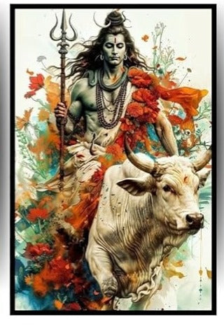 Aesthetic Divine God Posters with Black Border, Spiritual Deity Wall Art for Peace and Serenity V7