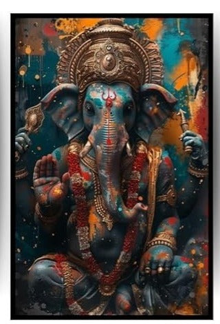 Aesthetic Divine God Posters with Black Border, Spiritual Deity Wall Art for Peace and Serenity V10