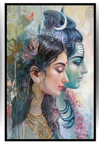 Aesthetic Divine God Posters with Black Border, Spiritual Deity Wall Art for Peace and Serenity V5
