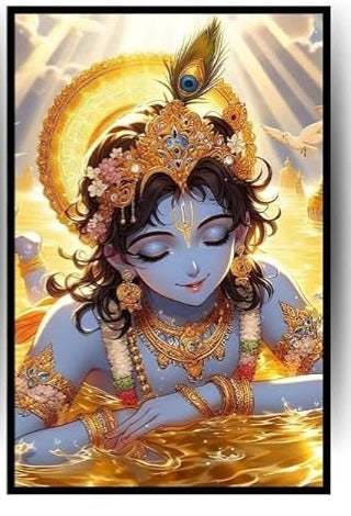 Aesthetic Divine God Posters with Black Border, Spiritual Deity Wall Art for Peace and Serenity V9