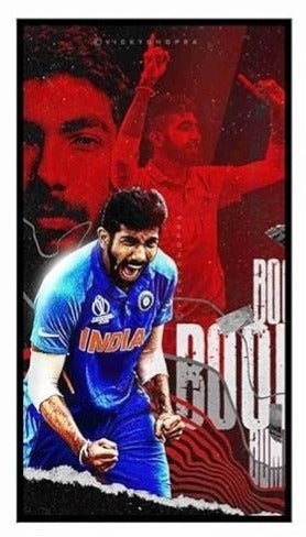 Cricketer Jasprit Bumrah Wall Poster | Premium A4 Size 350 GSM Glossy Art Prints | Sports Poster for Bedroom, Living Room & Office