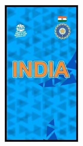 Indian Jersey Wall Poster | Premium A4 Size 350 GSM Glossy Art Prints | Sports Poster for Bedroom, Living Room & Office