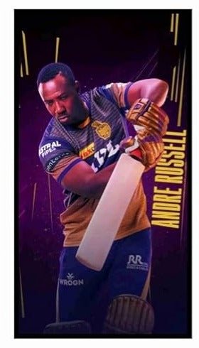 Cricketer Andre Russell Wall Poster | Premium A4 Size 350 GSM Glossy Art Prints | Sports Poster for Bedroom, Living Room & Office