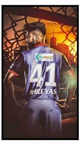 Cricketer Shreyas Iyer Wall Poster | Premium A4 Size 350 GSM Glossy Art Prints | Sports Poster for Bedroom, Living Room & Office